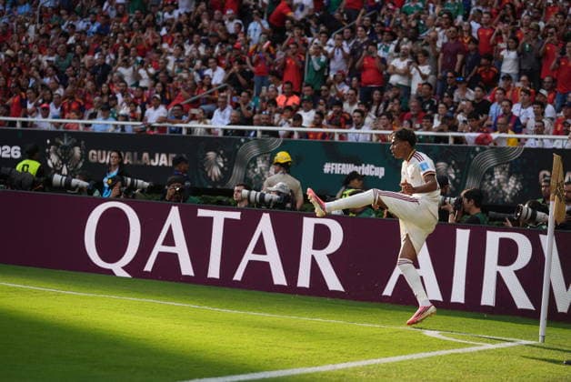 Uruguay v Spain - FIFA World Cup, WM, Weltmeisterschaft, Fussball 2026 - Group H ZAPOPAN, MEXICO - JUNE 26: Lamine Yamal of Spain in action during the 2026 FIFA World Cup First Stage Group H match between Uruguay and Spain at Estadio Akron (Guadalajara Stadium) in Zapopan, Guadalajara, Mexico on June 26, 2026. Juancho Torres Anadolu Jalisco Mexico. Editorial use only. Please get in touch for any other usage.  Copyright: x2026xAnadoluxJuanchoxTorresx