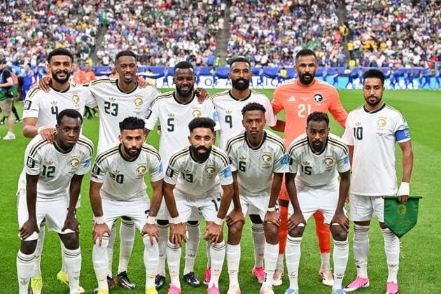 Cape Verde v Saudi Arabia - FIFA World Cup, WM, Weltmeisterschaft, Fussball 2026 - Group H HOUSTON, USA JUNE 26, 2026: The Saudi Arabia starting eleven pose for a team photograph before the FIFA World Cup 2026 Group H match against Cabo Verde at Houston Stadium in Houston, USA, on June 26, 2026. photo by Walid Ibrahim JNA Press HOUSTON United States of America Copyright: x xwalidxibrahimx xJNAxPressx