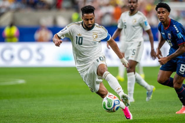 June 26, 2026: Saudi Arabia midfielder Salem al-Dawsari (10) controls the ball during a FIFA World Cup, WM, Weltmeisterschaft, Fussball Group H match between Saudi Arabia and Cape Verde in Houston, TX. .. CSM USA - ZUMAc04_ 20260626_faf_c04_004 Copyright: xTraskxSmithx