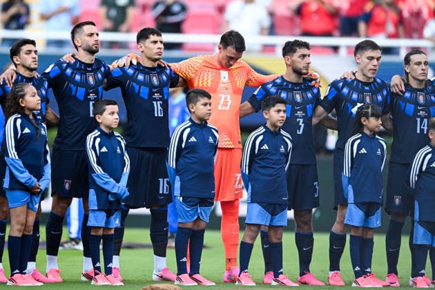 Uruguay players line up for anthem prior to during a FIFA Men’s World Cup 2026 Group Stage football match between Uruguay and Spain at Guadalajara Stadium, in Guadalajara on June 26th 2026 (Photo by Nayra Halm SPP)  Copyright: xNayraxHalm SPPx Sportspressphoto_SPR177853