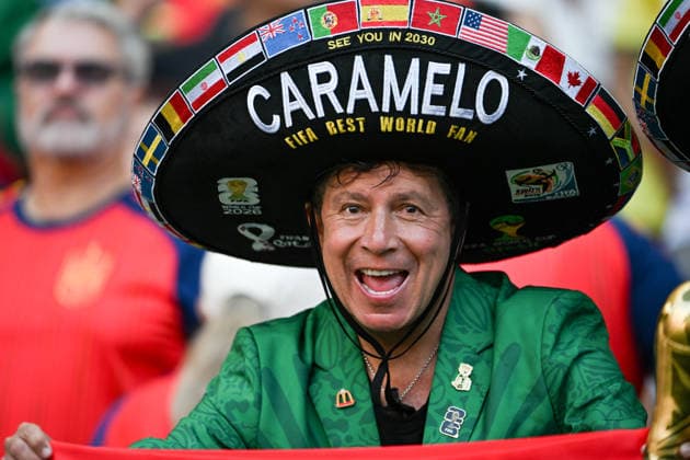 A fan cheers during a FIFA Men’s World Cup 2026 Group Stage football match between Uruguay and Spain at Guadalajara Stadium, in Guadalajara on June 26th 2026 (Photo by Nayra Halm SPP)  Copyright: xNayraxHalm SPPx Sportspressphoto_SPR177857