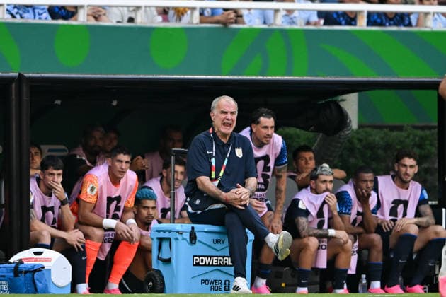 Marcelo Bielsa, head coach of Uruguay, reacts during a FIFA Men’s World Cup 2026 Group Stage football match between Uruguay and Spain at Guadalajara Stadium, in Guadalajara on June 26th 2026 (Photo by Nayra Halm SPP)  Copyright: xNayraxHalm SPPx Sportspressphoto_SPR177863