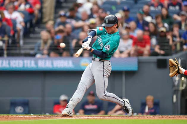 June 26, 2026: Seattle Mariners shortstop Colt Emerson (4) hits a solo home run during the third inning of the Major League Baseball game between the Seattle Mariners and Cleveland Guardians at Progressive Field in Cleveland, Ohio. CSM Cleveland United States of America - ZUMAc04_ 20260626_zma_c04_261 Copyright: xBrianxFisherx