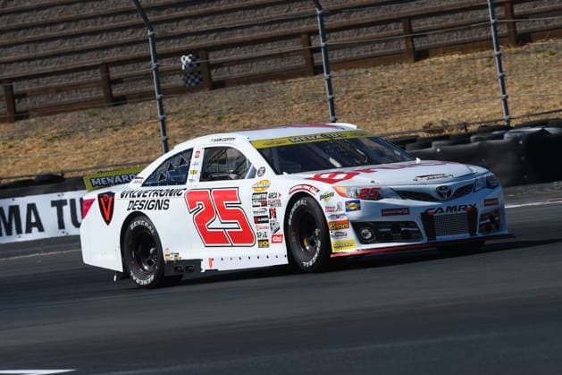 SONOMA, CA JUNE 26: Sam Corry ( 25 Bruce Toyota) rounds turn 7 during the ARCA Menards Series West General Tire 150 on June 26, 2026, at Sonoma Raceway in Sonoma, CA. (Photo by Chris Williams Sonoma Raceway Icon Sportswire) AUTO: JUN 26 ARCA Menards Series West General Tire 150 EDITORIAL USE ONLY Icon0072606260148