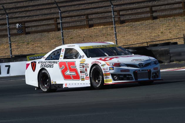 SONOMA, CA JUNE 26: Sam Corry ( 25 Bruce Toyota) rounds turn 7 during the ARCA Menards Series West General Tire 150 on June 26, 2026, at Sonoma Raceway in Sonoma, CA. (Photo by Chris Williams Sonoma Raceway Icon Sportswire) AUTO: JUN 26 ARCA Menards Series West General Tire 150 EDITORIAL USE ONLY Icon0072606260149