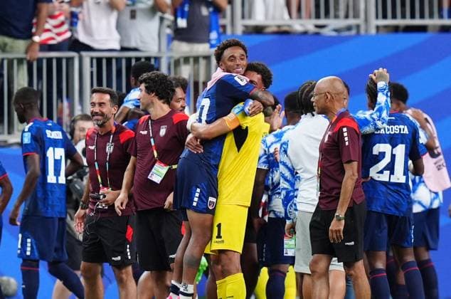 Cape Verde v Saudi Arabia - FIFA World Cup, WM, Weltmeisterschaft, Fussball 2026 - Group H HOUSTON, USA - JUNE 26: Vozinha Dias of Cape Verde celebrates with teammates after the FIFA World Cup 2026 Group H match between Cape Verde and Saudi Arabia at Houston Stadium on June 26, 2026 in Houston, Texas. Hakan Akgun Anadolu Texas United States. Editorial use only. Please get in touch for any other usage.  Copyright: x2026xAnadoluxHakanxAkgunx