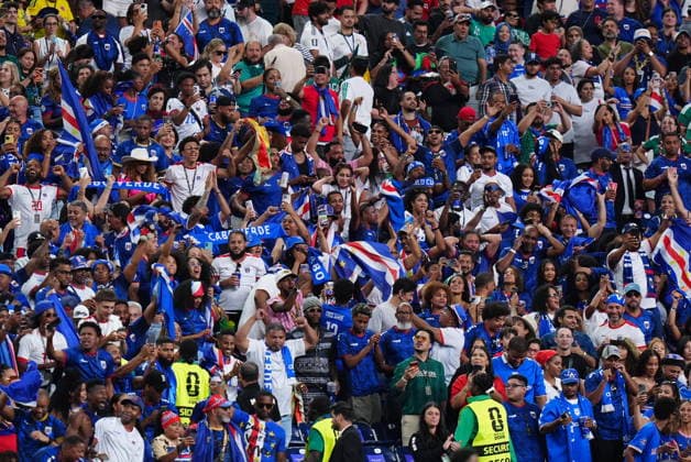 Cape Verde v Saudi Arabia - FIFA World Cup, WM, Weltmeisterschaft, Fussball 2026 - Group H HOUSTON, USA - JUNE 26: Fans of Cape Verde celebrate after the FIFA World Cup 2026 Group H match between Cape Verde and Saudi Arabia at Houston Stadium on June 26, 2026 in Houston, Texas. Hakan Akgun Anadolu Texas United States. Editorial use only. Please get in touch for any other usage.  Copyright: x2026xAnadoluxHakanxAkgunx