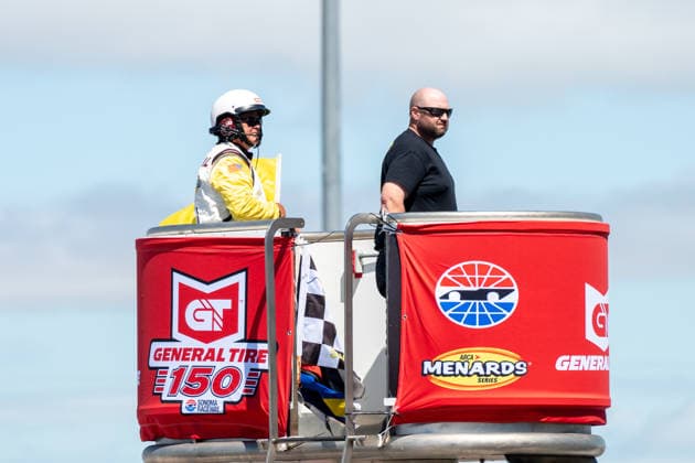 SONOMA, CA - JUNE 26: At the starting perch before the ARCA Menards Series West General Tire 150 race on June 26, 2026, at Sonoma Raceway, Sonoma, CA. (Photo by Douglas Stringer Icon Sportswire) AUTO: JUN 26 ARCA Menards Series West General Tire 150 EDITORIAL USE ONLY Icon2606260177