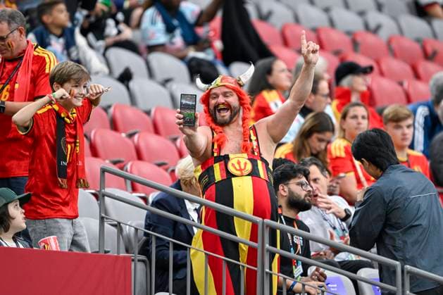 New Zealand vs Belgium - FIFA World Cup, WM, Weltmeisterschaft, Fussball 2026 VANCOUVER, CANADA - JUNE 26 : Obelgix, Illustration picture of Belgium fans during the FIFA World Cup 2026 Group G match between New Zealand and Belgium at the BC Place Stadium on June 26, 2026 in Vancouver, Canada, 26 06 2026 Vancouver Canada  Copyright: xNicoxVereeckenx