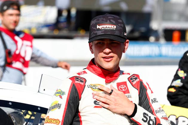 SONOMA, CA - JUNE 26: Sam Corry after winning the General Tire 150 ARCA Menards Series West race on June 26, 2026, at Sonoma Raceway in Sonoma, CA. (Photo by Jeff Speer Sonoma Raceway Icon Sportswire) AUTO: JUN 26 ARCA Menards Series West General Tire 150 EDITORIAL USE ONLY Icon2606265594