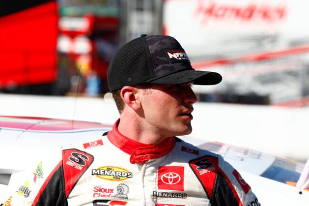SONOMA, CA - JUNE 26: Sam Corry after winning the General Tire 150 ARCA Menards Series West race on June 26, 2026, at Sonoma Raceway in Sonoma, CA. (Photo by Jeff Speer Sonoma Raceway Icon Sportswire) AUTO: JUN 26 ARCA Menards Series West General Tire 150 EDITORIAL USE ONLY Icon2606265690