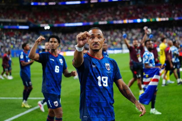 Cape Verde v Saudi Arabia - FIFA World Cup, WM, Weltmeisterschaft, Fussball 2026 - Group H HOUSTON, USA - JUNE 26: Dailon Livramento of Cape Verde celebrates as they qualified for round 32 stage after the FIFA World Cup 2026 Group H match between Cape Verde and Saudi Arabia at Houston Stadium on June 26, 2026 in Houston, Texas. Hakan Akgun Anadolu Texas United States. Editorial use only. Please get in touch for any other usage.  Copyright: x2026xAnadoluxHakanxAkgunx