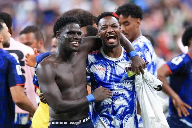 Players of Cape Verde celebrate at the end a Group H match at the 2026 FIFA World Cup, WM, Weltmeisterschaft, Fussball between Cape Verde and Saudi Arabia at NRG stadium in Houston, United States, 26 June 2026. FIFA World Cup 2026 - Group H - Cape Verde vs Saudi Arabia !ACHTUNG: NUR REDAKTIONELLE NUTZUNG!  Copyright: xCarlosxRamírezx GR6224 20260627-55020724811_1