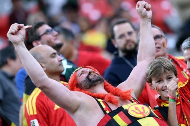 Red devils fan Obelgix Nicolas Dardenne pictured before a soccer game between Belgian national team, Nationalteam Red Devils and New Zealand, on Friday 26 June 2026, at the BC Place Vancouver stadium in Vancouver, Canada, the third game in the group stage of the FIFA World Cup, WM, Weltmeisterschaft, Fussball 2026. The Diables Rouges - Rode Duivels were drawn into Group G. BRUNOxFAHY  x179493020x