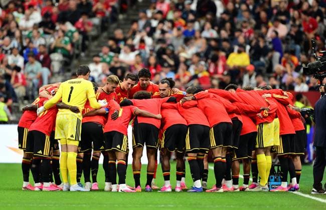 Belgium s players pictured at the start of a soccer game between Belgian national team, Nationalteam Red Devils and New Zealand, on Friday 26 June 2026, at the BC Place Vancouver stadium in Vancouver, Canada, the third game in the group stage of the FIFA World Cup, WM, Weltmeisterschaft, Fussball 2026. The Diables Rouges - Rode Duivels were drawn into Group G. DIRKxWAEM  x179493237x