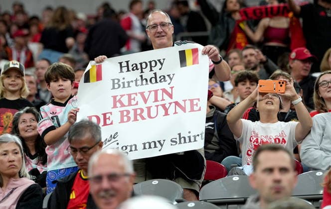 FIFA World Cup, WM, Weltmeisterschaft, Fussball 2026 - Group G - New Zealand vs Belgium Fans of Belgium cheer before the FIFA World Cup 2026 group stage match New Zealand against Belgium, in Vancouver, Canada, 26 June 2026. VANCOUVER Canada  Copyright: xBOBxFRIDx