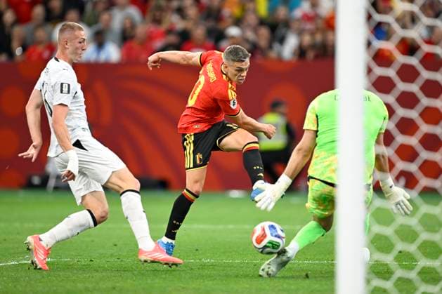 New Zealand vs Belgium - FIFA World Cup, WM, Weltmeisterschaft, Fussball 2026 VANCOUVER, CANADA - JUNE 26 : Trossard Leandro forward of Belgium in action during the FIFA World Cup 2026 Group G match between New Zealand and Belgium at the BC Place Stadium on June 26, 2026 in Vancouver, Canada, 26 06 2026 Vancouver Canada  Copyright: xNicoxVereeckenx