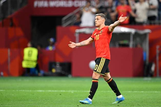 New Zealand vs Belgium - FIFA World Cup, WM, Weltmeisterschaft, Fussball 2026 VANCOUVER, CANADA - JUNE 26 : Trossard Leandro forward of Belgium dejected during the FIFA World Cup 2026 Group G match between New Zealand and Belgium at the BC Place Stadium on June 26, 2026 in Vancouver, Canada, 26 06 2026 Vancouver Canada  Copyright: xNicoxVereeckenx