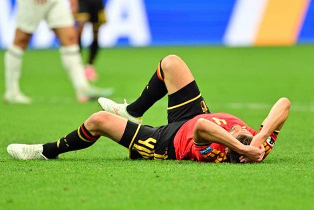 Belgium s Brandon Mechele reacts during a soccer game between Belgian national team, Nationalteam Red Devils and New Zealand, on Friday 26 June 2026, at the BC Place Vancouver stadium in Vancouver, Canada, the third game in the group stage of the FIFA World Cup, WM, Weltmeisterschaft, Fussball 2026. The Diables Rouges - Rode Duivels were drawn into Group G. DIRKxWAEM  x179494238x