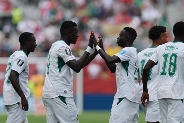 Toronto, Canada - 26 June: Abdoulaye Seck 4 of Senegal celebrates after scoring his team s first goal during the FIFA World Cup, WM, Weltmeisterschaft, Fussball 2026 match between Senegal vs Iraq at Toronto Stadium on 26 June 2026. Toronto Toronto Stadium Canada Copyright: xOPAxImagesxMohammadxKaramalix
