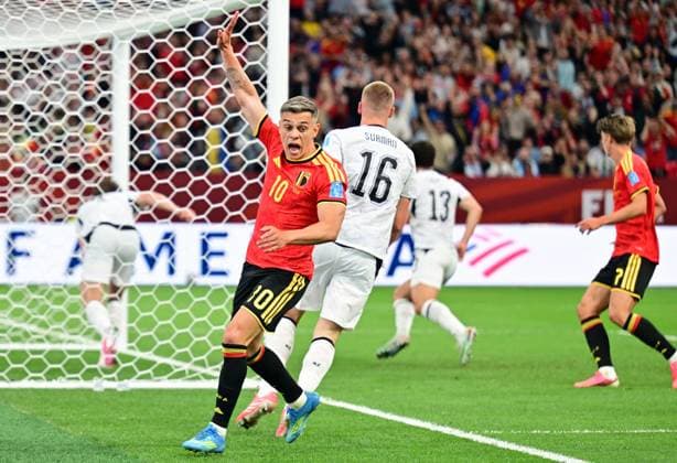 Belgium s Leandro Trossard reacts after an attempt on goal during a soccer game between Belgian national team, Nationalteam Red Devils and New Zealand, on Friday 26 June 2026, at the BC Place Vancouver stadium in Vancouver, Canada, the third game in the group stage of the FIFA World Cup, WM, Weltmeisterschaft, Fussball 2026. The Diables Rouges - Rode Duivels were drawn into Group G. DIRKxWAEM  x179494357x