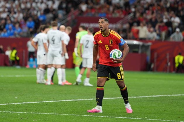 New Zealand v Belgium - FIFA World Cup, WM, Weltmeisterschaft, Fussball 2026 - Group G VANCOUVER, CANADA - JUNE 26: Youri Tielemans of Belgium reacts during the 2026 FIFA World Cup First Stage Group G match between New Zealand and Belgium at BC Place (Vancouver Stadium) in Vancouver, British Columbia, Canada on June 26, 2026. Ercin Erturk Anadolu British Columbia Canada. Editorial use only. Please get in touch for any other usage.  Copyright: x2026xAnadoluxErcinxErturkx
