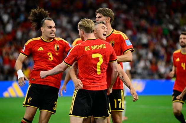 New Zealand vs Belgium - FIFA World Cup, WM, Weltmeisterschaft, Fussball 2026 VANCOUVER, CANADA - JUNE 26 : Trossard Leandro forward of Belgium celebrating scoring a goal during the FIFA World Cup 2026 Group G match between New Zealand and Belgium at the BC Place Stadium on June 26, 2026 in Vancouver, Canada, 26 06 2026 Vancouver Canada  Copyright: xJanxDexMeuleneirx