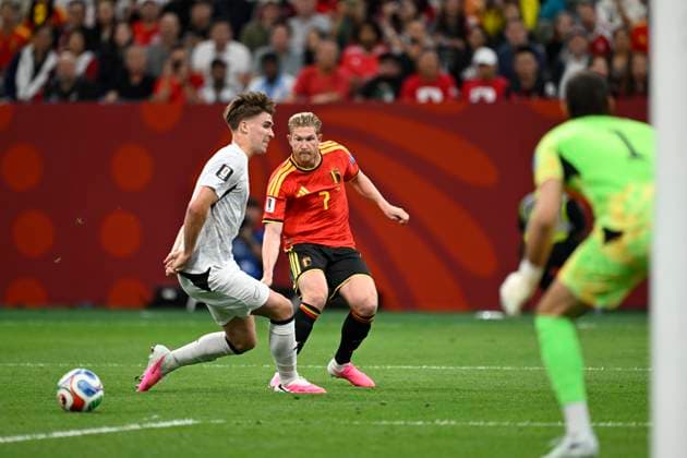 New Zealand vs Belgium - FIFA World Cup, WM, Weltmeisterschaft, Fussball 2026 VANCOUVER, CANADA - JUNE 26 : De Bruyne Kevin forward of Belgium in action during the FIFA World Cup 2026 Group G match between New Zealand and Belgium at the BC Place Stadium on June 26, 2026 in Vancouver, Canada, 26 06 2026 Vancouver Canada  Copyright: xNicoxVereeckenx