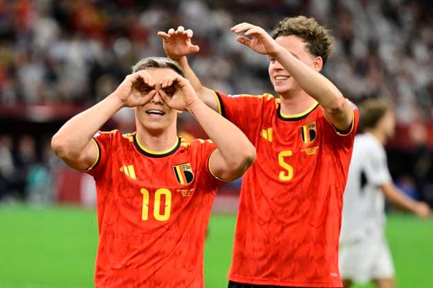 New Zealand vs Belgium - FIFA World Cup, WM, Weltmeisterschaft, Fussball 2026 VANCOUVER, CANADA - JUNE 26 : Trossard Leandro forward of Belgium celebrating scoring a goal (2-0) during the FIFA World Cup 2026 Group G match between New Zealand and Belgium at the BC Place Stadium on June 26, 2026 in Vancouver, Canada, 26 06 2026 Vancouver Canada  Copyright: xJanxDexMeuleneirx