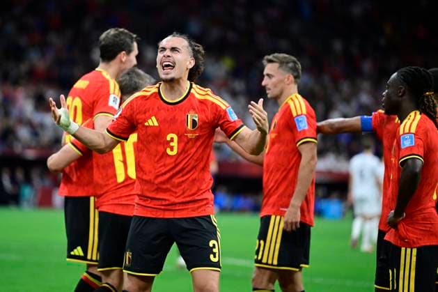 New Zealand vs Belgium - FIFA World Cup, WM, Weltmeisterschaft, Fussball 2026 VANCOUVER, CANADA - JUNE 26 : Trossard Leandro forward of Belgium celebrating scoring a goal (2-0) during the FIFA World Cup 2026 Group G match between New Zealand and Belgium at the BC Place Stadium on June 26, 2026 in Vancouver, Canada, 26 06 2026 Vancouver Canada  Copyright: xJanxDexMeuleneirx