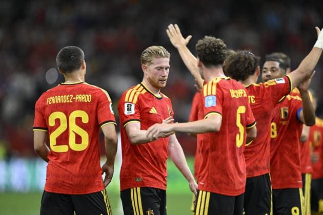 New Zealand vs Belgium - FIFA World Cup, WM, Weltmeisterschaft, Fussball 2026 VANCOUVER, CANADA - JUNE 26 : De Bruyne Kevin forward of Belgium celebrating scoring a goal (3-0) during the FIFA World Cup 2026 Group G match between New Zealand and Belgium at the BC Place Stadium on June 26, 2026 in Vancouver, Canada, 26 06 2026 Vancouver Canada  Copyright: xNicoxVereeckenx