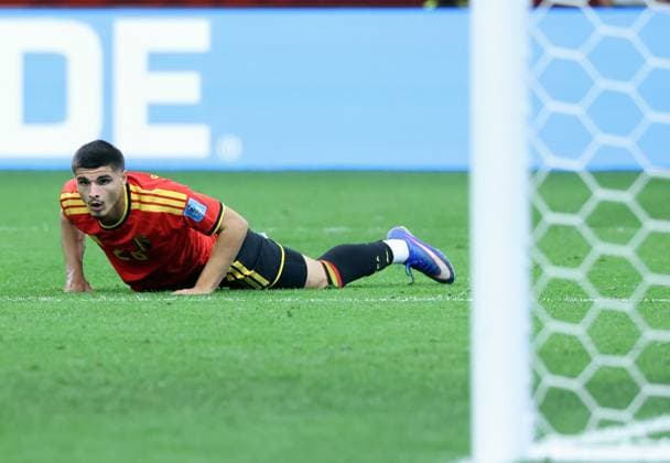 Belgium s Matias Fernandez-Pardo reacts during a soccer game between Belgian national team, Nationalteam Red Devils and New Zealand, on Friday 26 June 2026, at the BC Place Vancouver stadium in Vancouver, Canada, the third game in the group stage of the FIFA World Cup, WM, Weltmeisterschaft, Fussball 2026. The Diables Rouges - Rode Duivels were drawn into Group G. BRUNOxFAHY  x179496623x