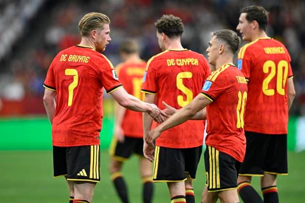 New Zealand vs Belgium - FIFA World Cup, WM, Weltmeisterschaft, Fussball 2026 VANCOUVER, CANADA - JUNE 26 : De Bruyne Kevin forward of Belgium celebrating scoring a goal (3-0) during the FIFA World Cup 2026 Group G match between New Zealand and Belgium at the BC Place Stadium on June 26, 2026 in Vancouver, Canada, 26 06 2026 Vancouver Canada  Copyright: xNicoxVereeckenx