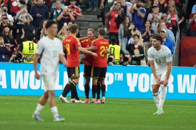 New Zealand v Belgium - FIFA World Cup, WM, Weltmeisterschaft, Fussball 2026 - Group G VANCOUVER, CANADA - JUNE 26: Kevin de Bruyne of Belgium celebrates after scoring a goal during the 2026 FIFA World Cup First Stage Group G match between New Zealand and Belgium at BC Place (Vancouver Stadium) in Vancouver, British Columbia, Canada on June 26, 2026. Ercin Erturk Anadolu British Columbia Canada. Editorial use only. Please get in touch for any other usage.  Copyright: x2026xAnadoluxErcinxErturkx