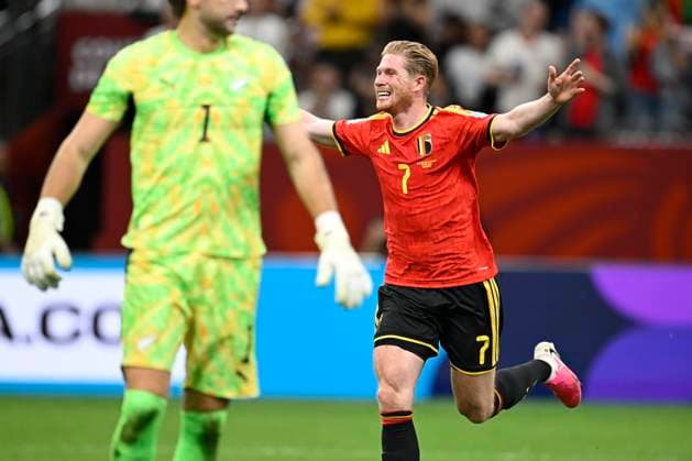 New Zealand vs Belgium - FIFA World Cup, WM, Weltmeisterschaft, Fussball 2026 VANCOUVER, CANADA - JUNE 26 : De Bruyne Kevin forward of Belgium celebrating scoring a goal (3-0) during the FIFA World Cup 2026 Group G match between New Zealand and Belgium at the BC Place Stadium on June 26, 2026 in Vancouver, Canada, 26 06 2026 Vancouver Canada  Copyright: xNicoxVereeckenx