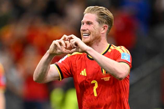 New Zealand vs Belgium - FIFA World Cup, WM, Weltmeisterschaft, Fussball 2026 VANCOUVER, CANADA - JUNE 26 : De Bruyne Kevin forward of Belgium celebrating scoring a goal (3-0) during the FIFA World Cup 2026 Group G match between New Zealand and Belgium at the BC Place Stadium on June 26, 2026 in Vancouver, Canada, 26 06 2026 Vancouver Canada  Copyright: xNicoxVereeckenx