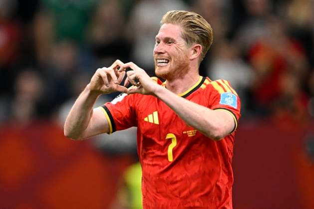 New Zealand vs Belgium - FIFA World Cup, WM, Weltmeisterschaft, Fussball 2026 VANCOUVER, CANADA - JUNE 26 : De Bruyne Kevin forward of Belgium celebrating scoring a goal (3-0) during the FIFA World Cup 2026 Group G match between New Zealand and Belgium at the BC Place Stadium on June 26, 2026 in Vancouver, Canada, 26 06 2026 Vancouver Canada  Copyright: xNicoxVereeckenx