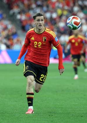 Belgium s Alexis Saelemaekers pictured during a soccer game between Belgian national team, Nationalteam Red Devils and New Zealand, on Friday 26 June 2026, at the BC Place Vancouver stadium in Vancouver, Canada, the third game in the group stage of the FIFA World Cup, WM, Weltmeisterschaft, Fussball 2026. The Diables Rouges - Rode Duivels were drawn into Group G. BRUNOxFAHY  x179497747x