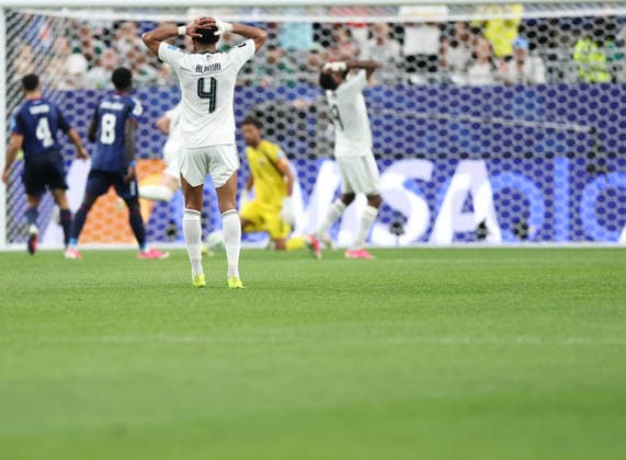 (260627) -- HOUSTON, June 27, 2026 -- Abdulelah Alamri of Saudi Arabia reacts during the group H match between Cabo Verde and Saudi Arabia at the 2026 FIFA World Cup, WM, Weltmeisterschaft, Fussball at Houston Stadium in Houston, the United States, June 26, 2026. ) (SP)U.S.-HOUSTON-FOOTBALL-FIFA WORLD CUP-GROUP H-CPV VS KSA LixMing 