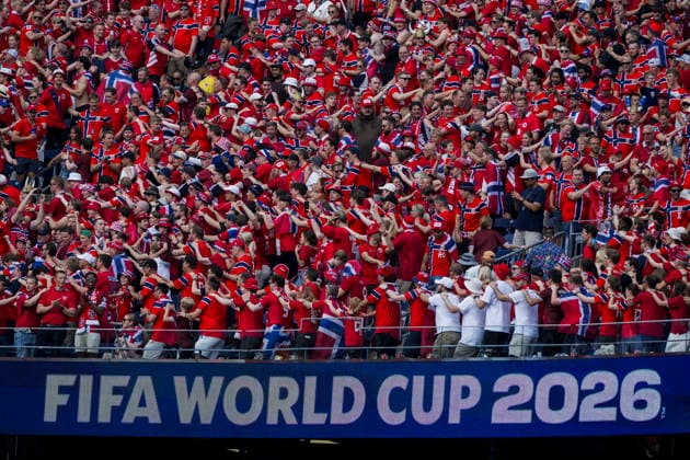 Norway v France - FIFA World Cup, WM, Weltmeisterschaft, Fussball 2026 Fans of Norway show their support during the FIFA World Cup 2026 Group I football match between Norway and France. France won 4-1 over Norway. Foxborough United States Copyright: xNicolòxCampox