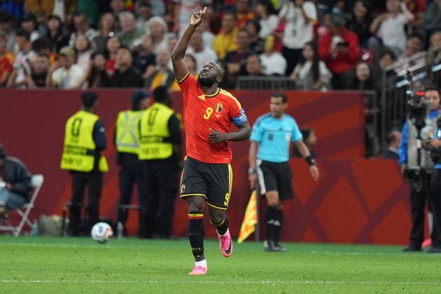 New Zealand v Belgium - FIFA World Cup, WM, Weltmeisterschaft, Fussball 2026 - Group G VANCOUVER, CANADA - JUNE 26: Romelu Lukaku of Belgium celebrates after scoring a goal during the 2026 FIFA World Cup First Stage Group G match between New Zealand and Belgium at BC Place (Vancouver Stadium) in Vancouver, British Columbia, Canada on June 26, 2026. Ercin Erturk Anadolu British Columbia Canada. Editorial use only. Please get in touch for any other usage.  Copyright: x2026xAnadoluxErcinxErturkx