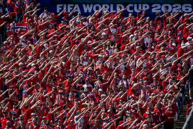 Norway v France - FIFA World Cup, WM, Weltmeisterschaft, Fussball 2026 Fans of Norway show their support during the FIFA World Cup 2026 Group I football match between Norway and France. France won 4-1 over Norway. Foxborough United States Copyright: xNicolòxCampox