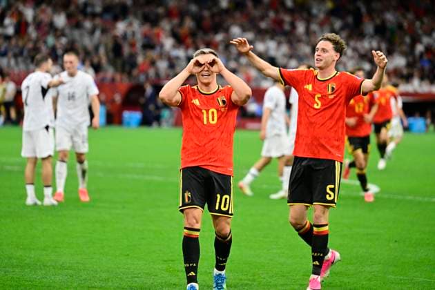 New Zealand vs Belgium - FIFA World Cup, WM, Weltmeisterschaft, Fussball 2026 VANCOUVER, CANADA - JUNE 26 : Trossard Leandro forward of Belgium celebrating scoring a goal (2-0) during the FIFA World Cup 2026 Group G match between New Zealand and Belgium at the BC Place Stadium on June 26, 2026 in Vancouver, Canada, 26 06 2026 Vancouver Canada  Copyright: xJanxDexMeuleneirx