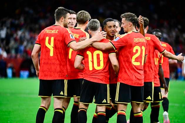 New Zealand vs Belgium - FIFA World Cup, WM, Weltmeisterschaft, Fussball 2026 VANCOUVER, CANADA - JUNE 26 : Trossard Leandro forward of Belgium celebrating scoring a goal (2-0) during the FIFA World Cup 2026 Group G match between New Zealand and Belgium at the BC Place Stadium on June 26, 2026 in Vancouver, Canada, 26 06 2026 Vancouver Canada  Copyright: xJanxDexMeuleneirx