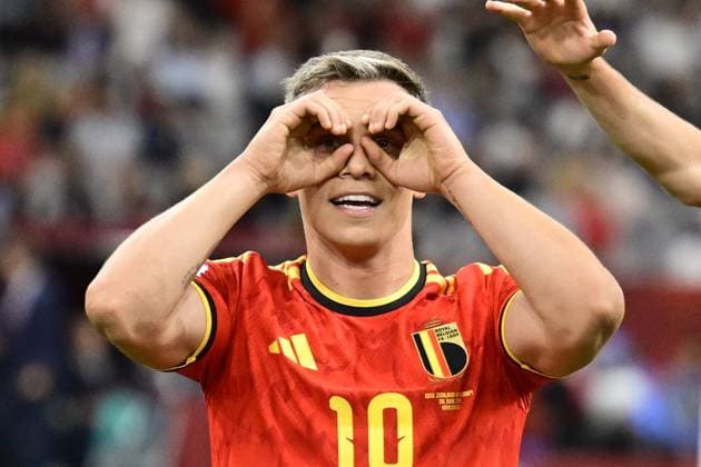 New Zealand vs Belgium - FIFA World Cup, WM, Weltmeisterschaft, Fussball 2026 VANCOUVER, CANADA - JUNE 26 : Trossard Leandro forward of Belgium celebrating scoring a goal (2-0) during the FIFA World Cup 2026 Group G match between New Zealand and Belgium at the BC Place Stadium on June 26, 2026 in Vancouver, Canada, 26 06 2026 Vancouver Canada  Copyright: xJanxDexMeuleneirx