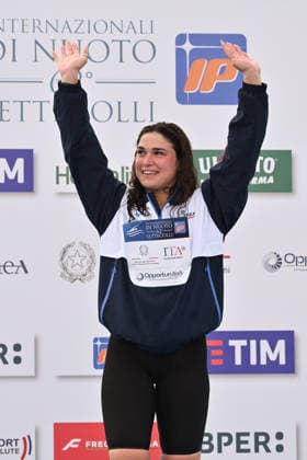 IPA86115026 - Benedetta PILATO wins the gold medal in the women s 10-meter breaststroke on the first day of the 62nd Settecolli International Swimming Trophy at the Foro Italico in Rome on June 26, 2026.  Copyright: xDomenicoxCippitelli IPAxSportx xx 86115026