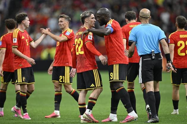 New Zealand vs Belgium - FIFA World Cup, WM, Weltmeisterschaft, Fussball 2026 VANCOUVER, CANADA - JUNE 26 : Saelemaekers Alexis midfielder of Belgium celebrating scoring a goal (5-1) during the FIFA World Cup 2026 Group G match between New Zealand and Belgium at the BC Place Stadium on June 26, 2026 in Vancouver, Canada, 26 06 2026 Vancouver Canada  Copyright: xNicoxVereeckenx