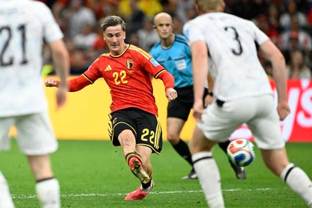 New Zealand vs Belgium - FIFA World Cup, WM, Weltmeisterschaft, Fussball 2026 VANCOUVER, CANADA - JUNE 26 : Saelemaekers Alexis midfielder of Belgium scoring a goal during the FIFA World Cup 2026 Group G match between New Zealand and Belgium at the BC Place Stadium on June 26, 2026 in Vancouver, Canada, 26 06 2026 Vancouver Canada  Copyright: xNicoxVereeckenx