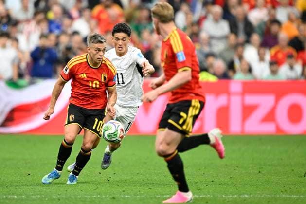 New Zealand vs Belgium - FIFA World Cup, WM, Weltmeisterschaft, Fussball 2026 VANCOUVER, CANADA - JUNE 26 : Trossard Leandro forward of Belgium in action during the FIFA World Cup 2026 Group G match between New Zealand and Belgium at the BC Place Stadium on June 26, 2026 in Vancouver, Canada, 26 06 2026 Vancouver Canada  Copyright: xNicoxVereeckenx