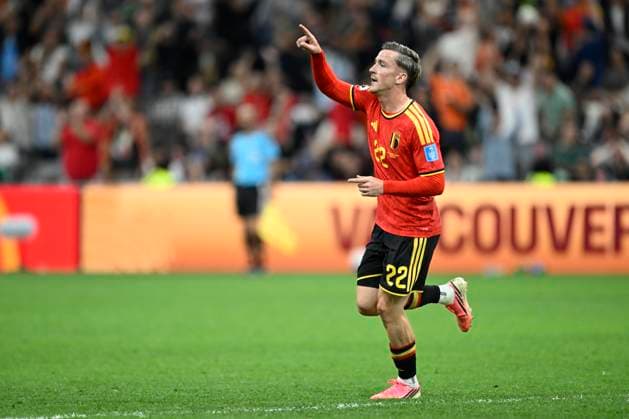 New Zealand vs Belgium - FIFA World Cup, WM, Weltmeisterschaft, Fussball 2026 VANCOUVER, CANADA - JUNE 26 : Saelemaekers Alexis midfielder of Belgium celebrating scoring a goal during the FIFA World Cup 2026 Group G match between New Zealand and Belgium at the BC Place Stadium on June 26, 2026 in Vancouver, Canada, 26 06 2026 Vancouver Canada  Copyright: xNicoxVereeckenx